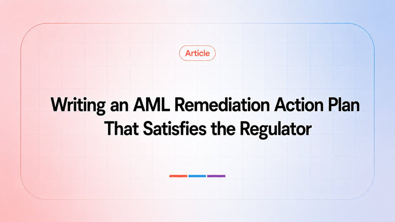 How to Write an AML Remediation Action Plan That Closes Findings